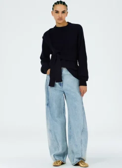 Denim|Pants & Shorts>Tibi Acid Iceberg Denim Sid Jean - Regular Acid Iceberg Blue