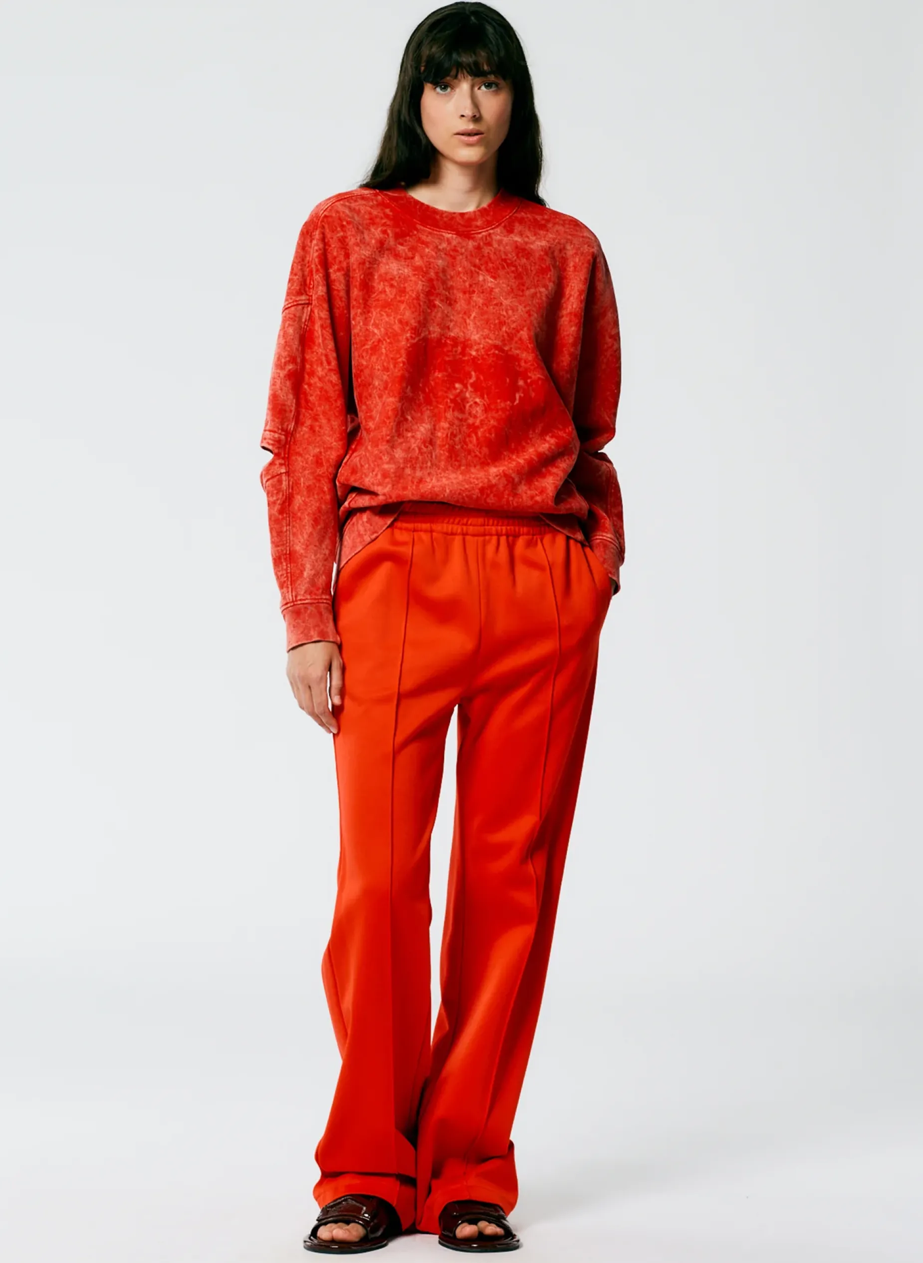 Pants & Shorts|Fundamentals - WOFs>Tibi Active Knit Scottie Jogger Red