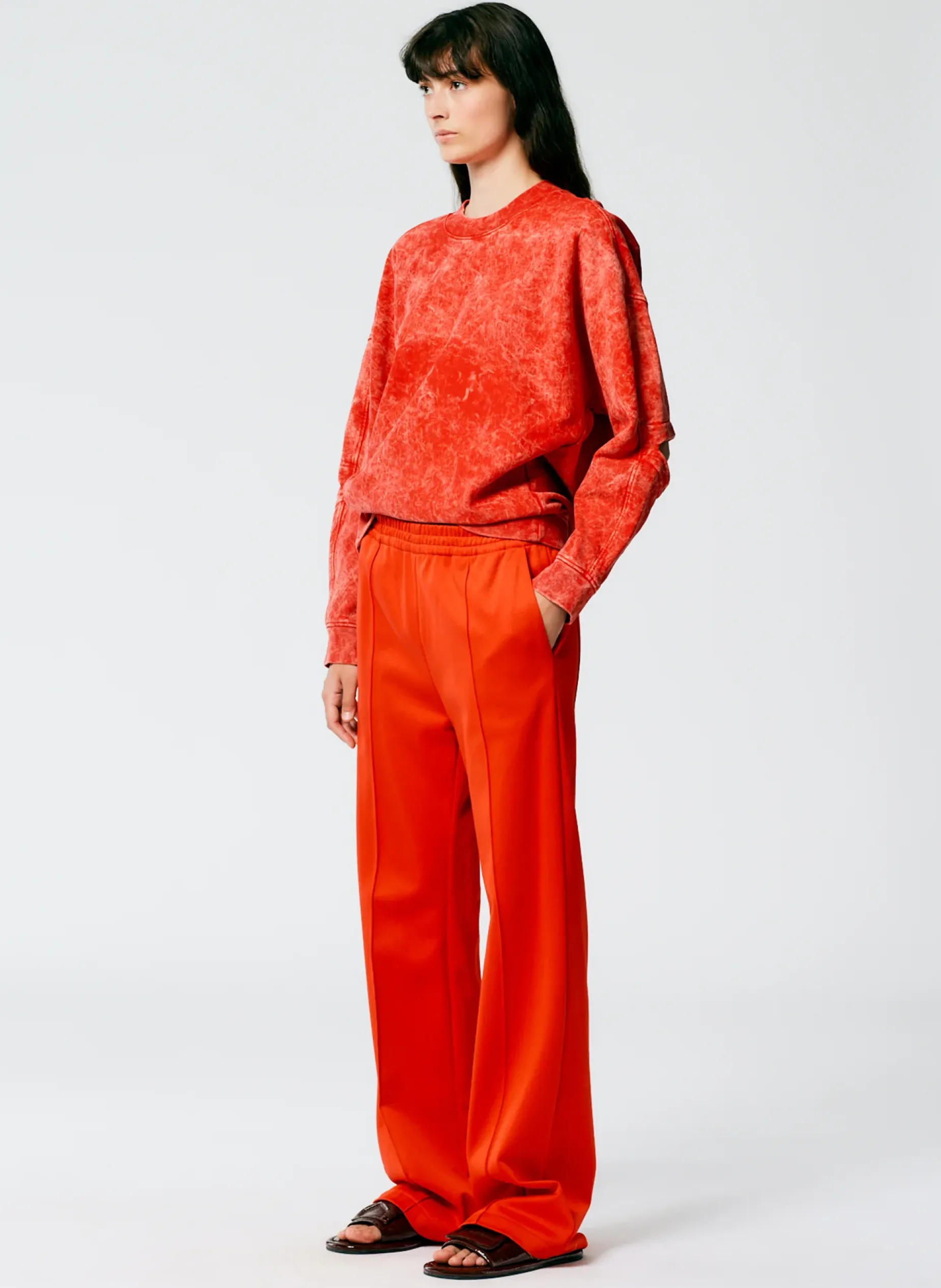 Pants & Shorts|Fundamentals - WOFs>Tibi Active Knit Scottie Jogger Red