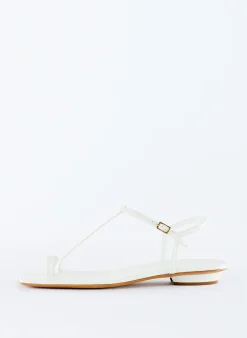 Sandals>Tibi Barry Kidskin Sandal Optic White