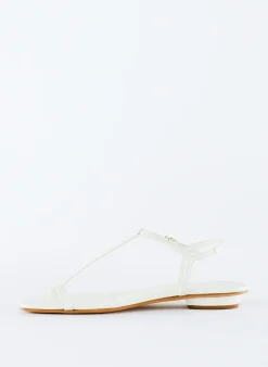 Sandals>Tibi Barry Kidskin Sandal Optic White