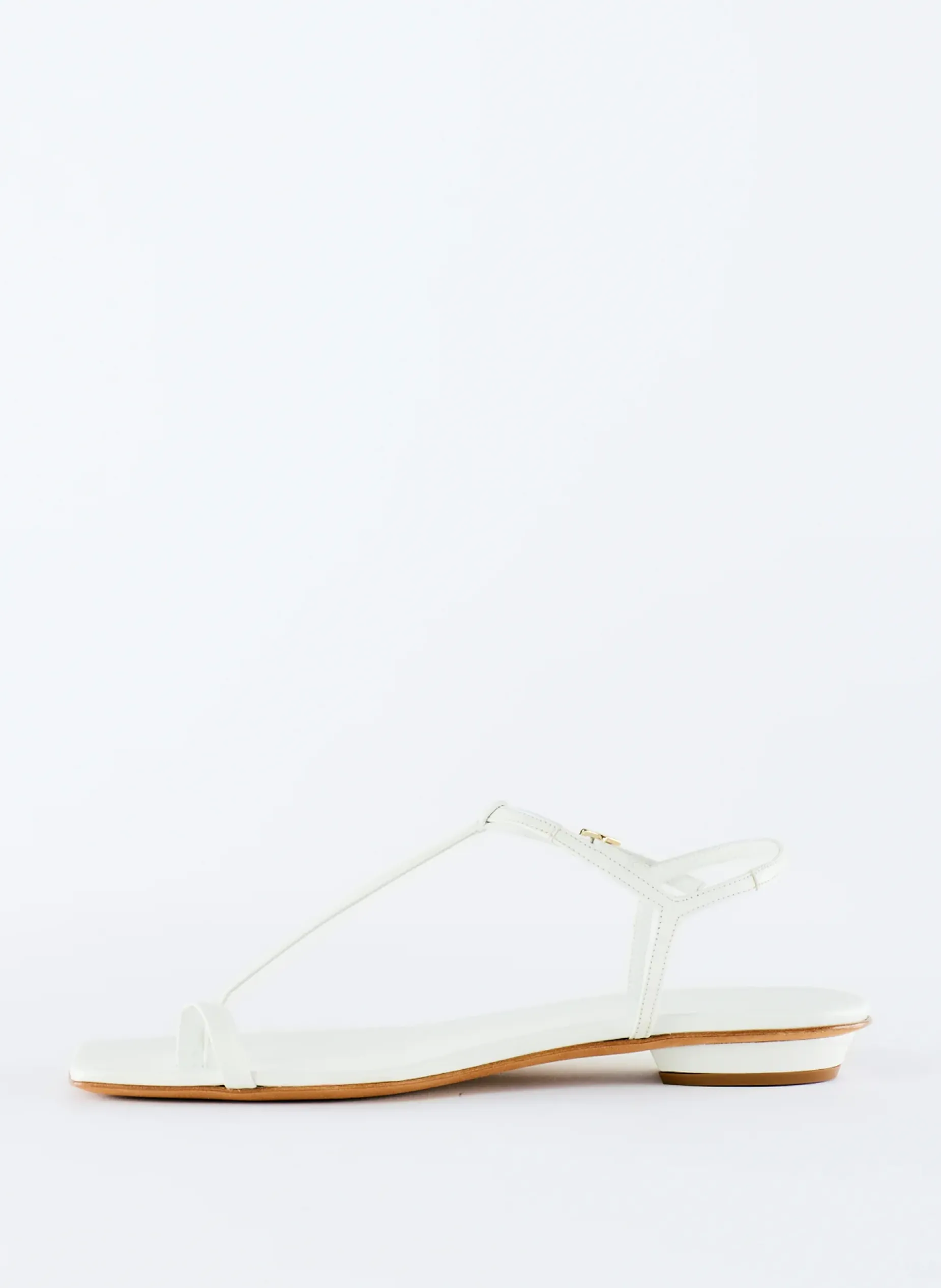 Sandals>Tibi Barry Kidskin Sandal Optic White