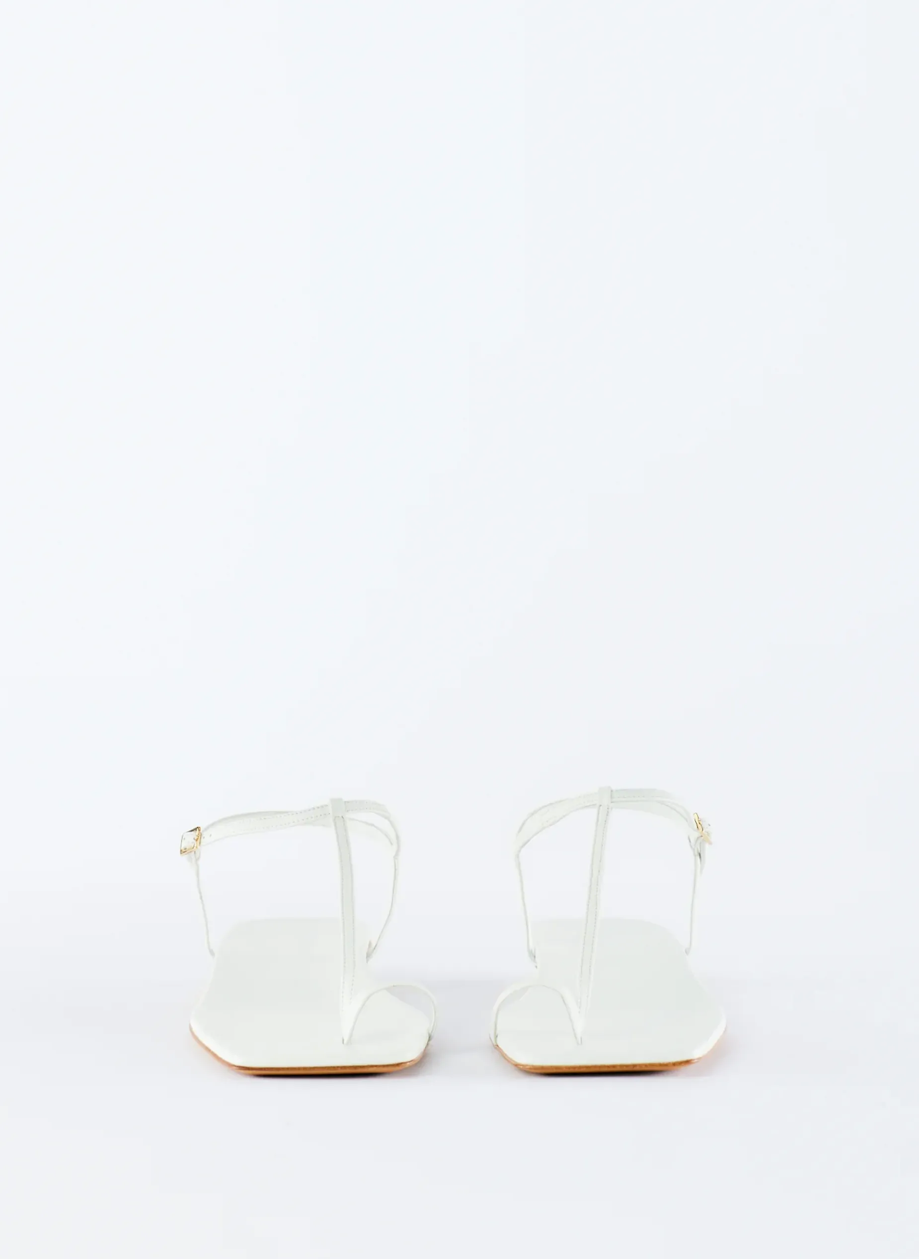 Sandals>Tibi Barry Kidskin Sandal Optic White