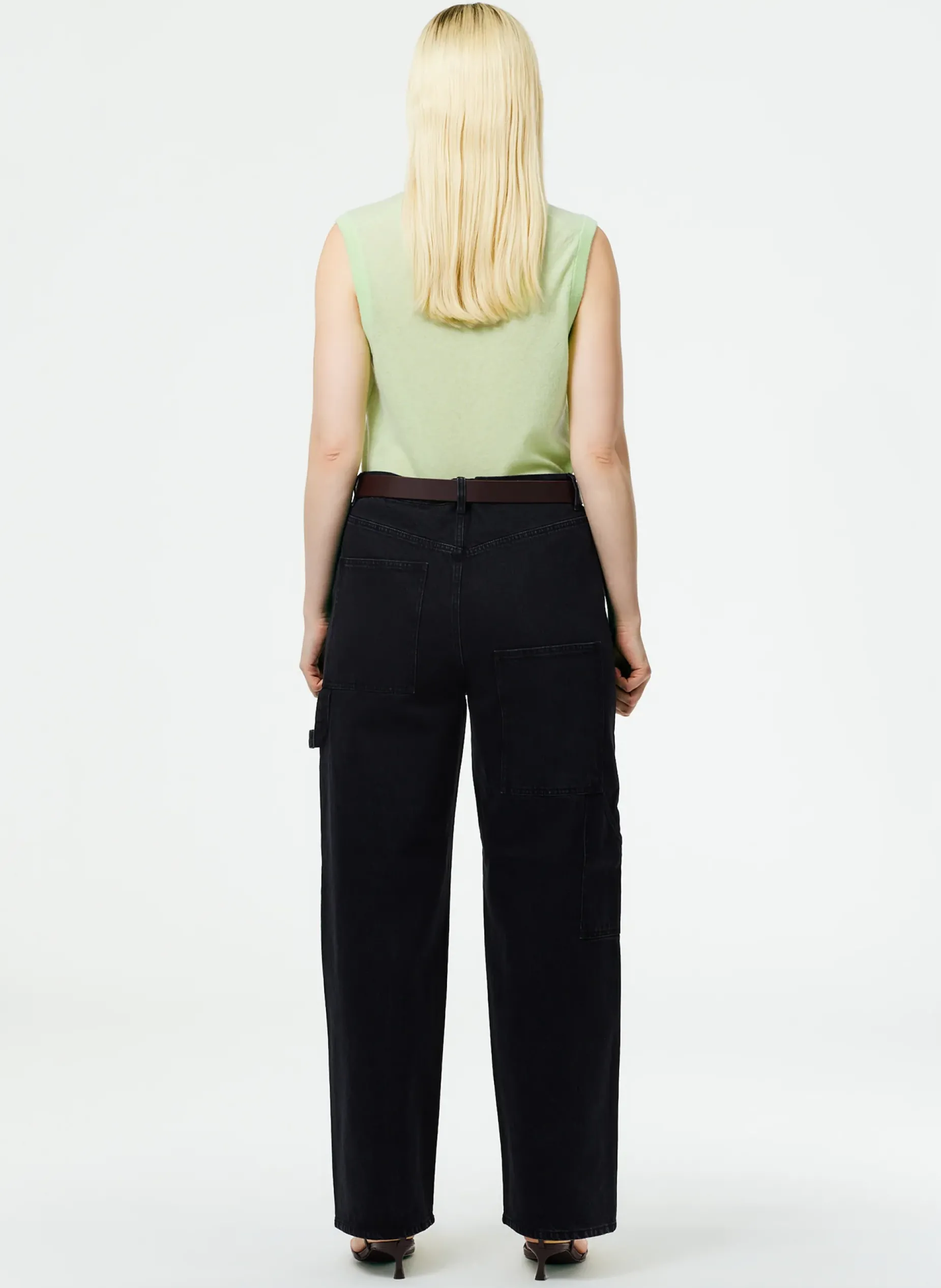 Denim|Fundamentals - WOFs>Tibi Denim Slouchy Carpenter Jean Black
