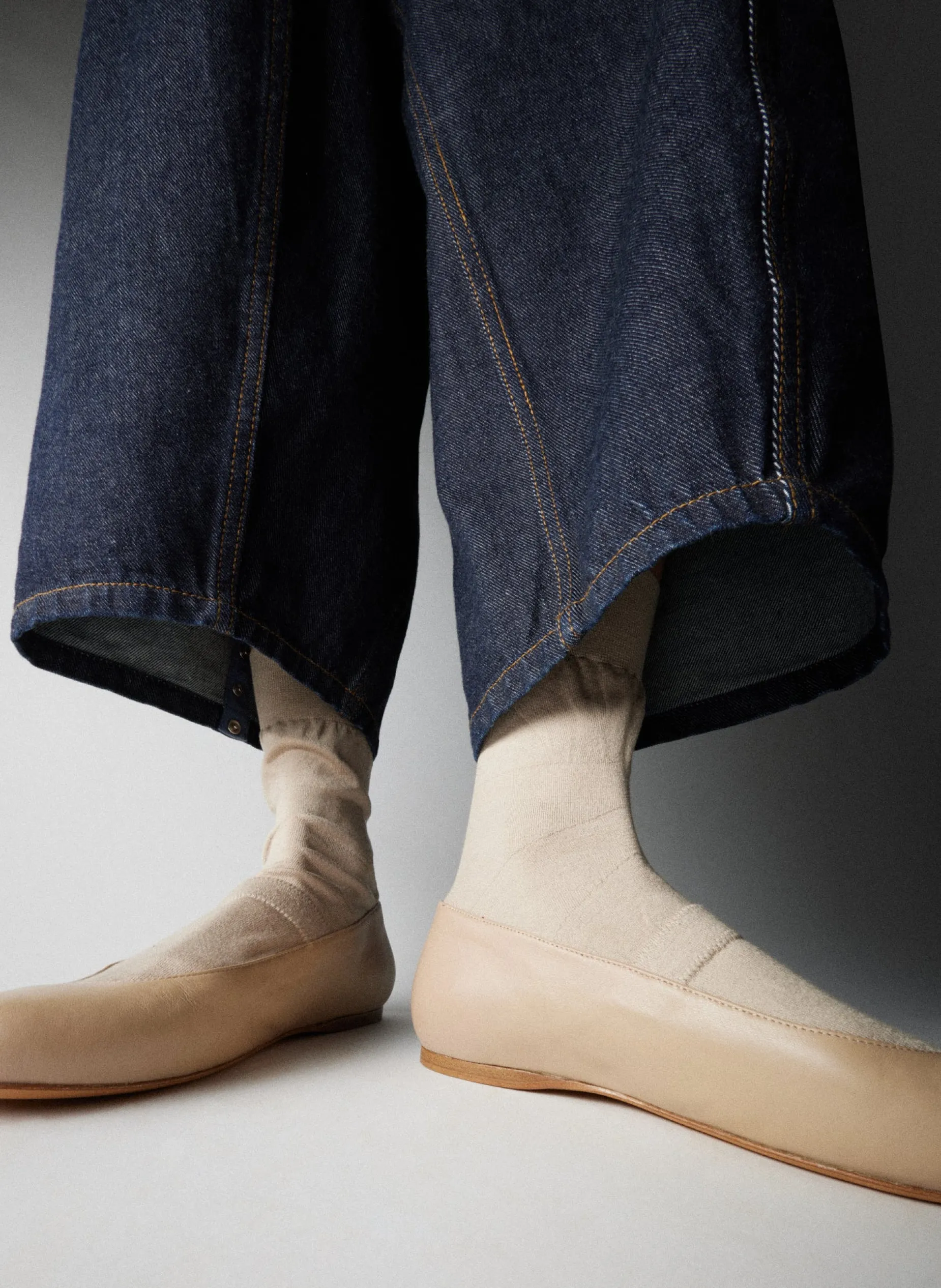 Flats>Tibi Borg Sock Shoe Nude