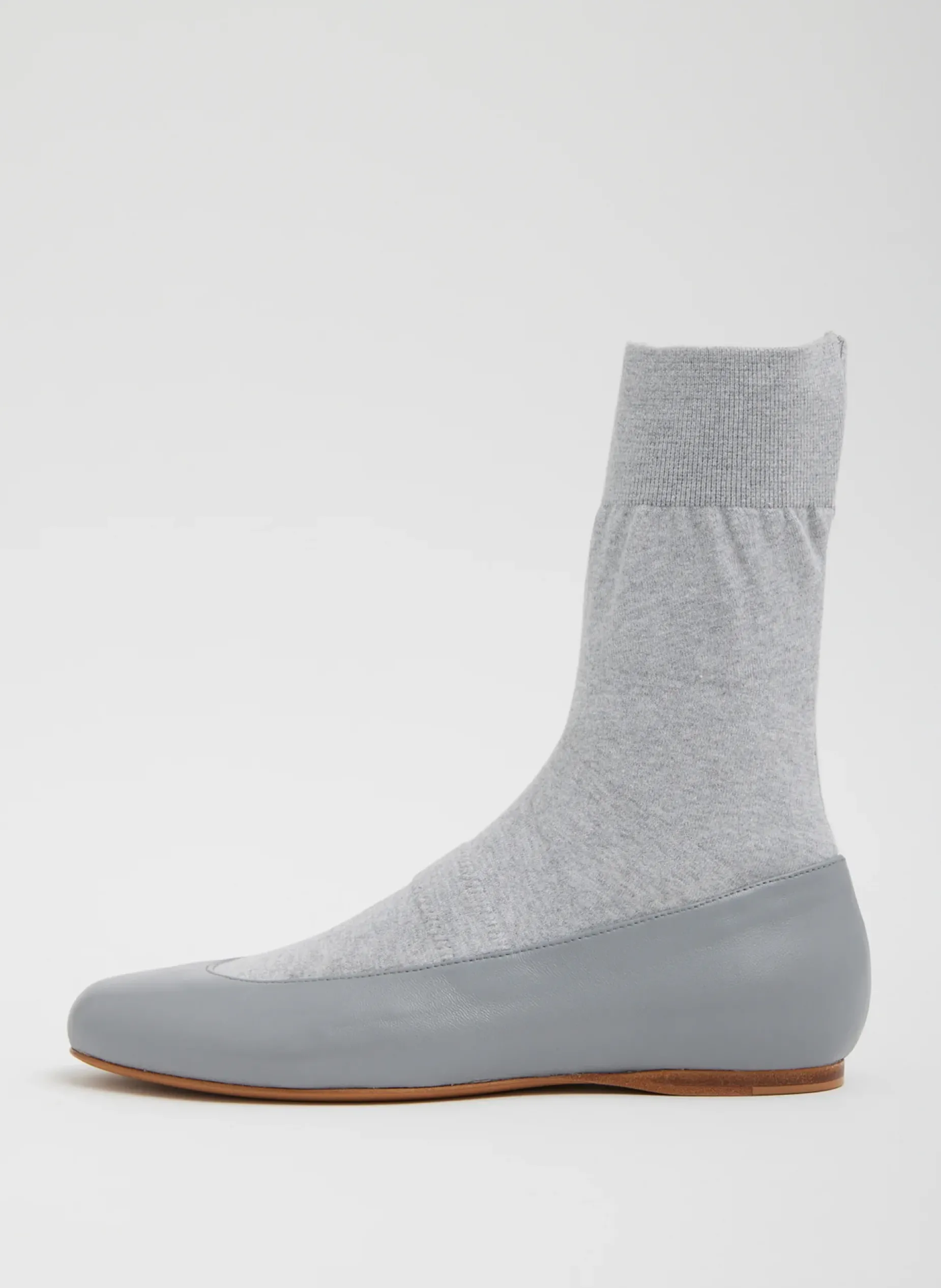 Flats>Tibi Borg Sock Shoe Grey