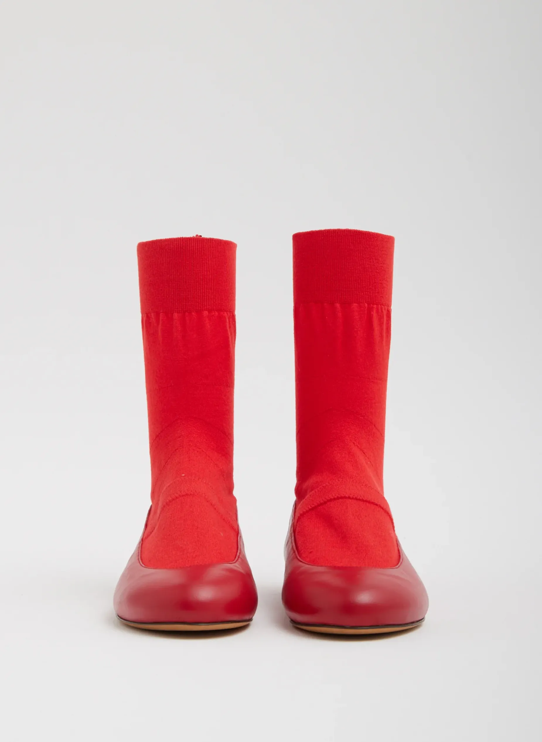 Flats>Tibi Borg Sock Shoe Red