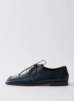 Flats>Tibi Brody Square Toe Loafer Navy