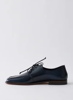 Flats>Tibi Brody Square Toe Loafer Navy