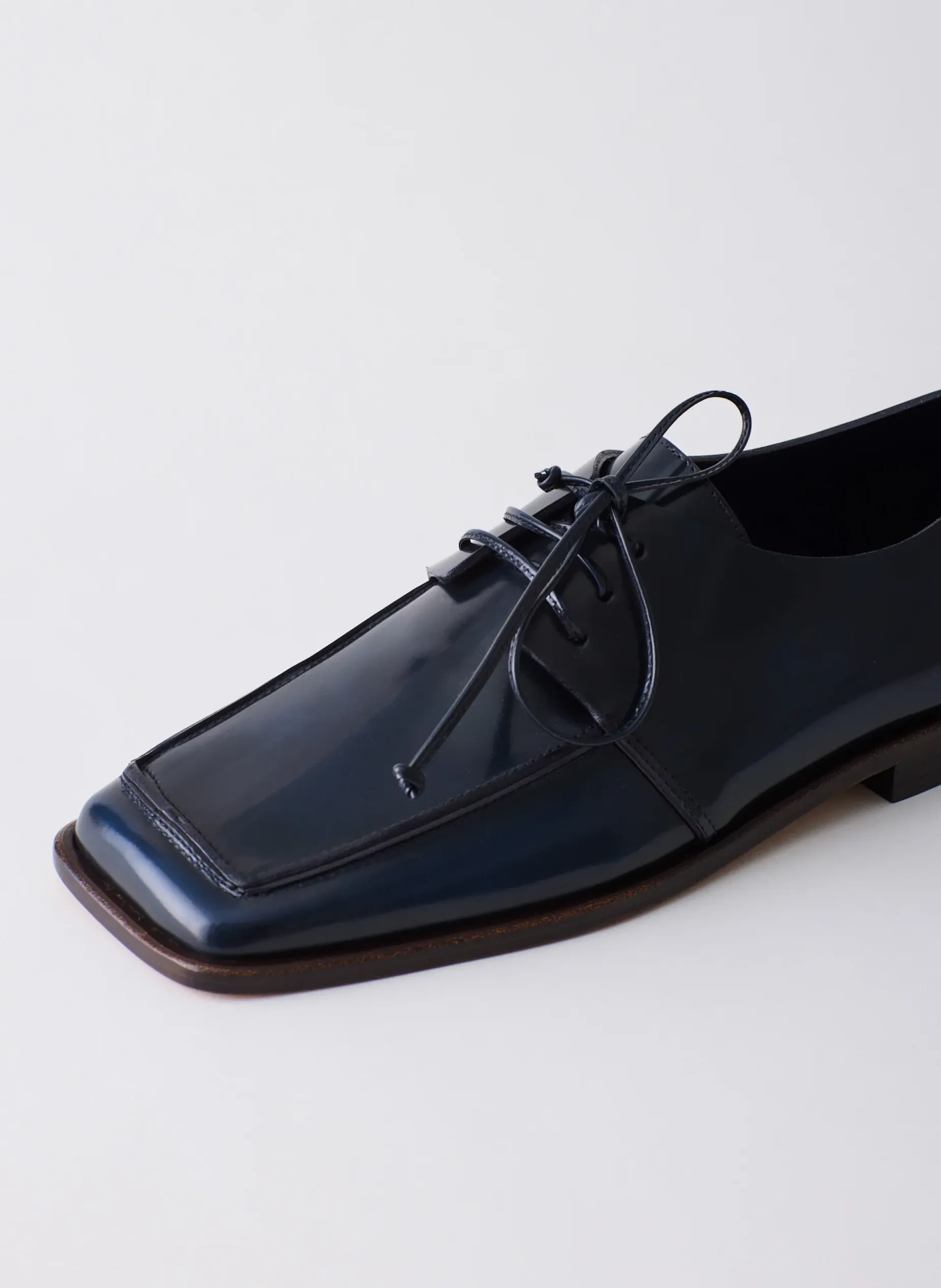 Flats>Tibi Brody Square Toe Loafer Navy