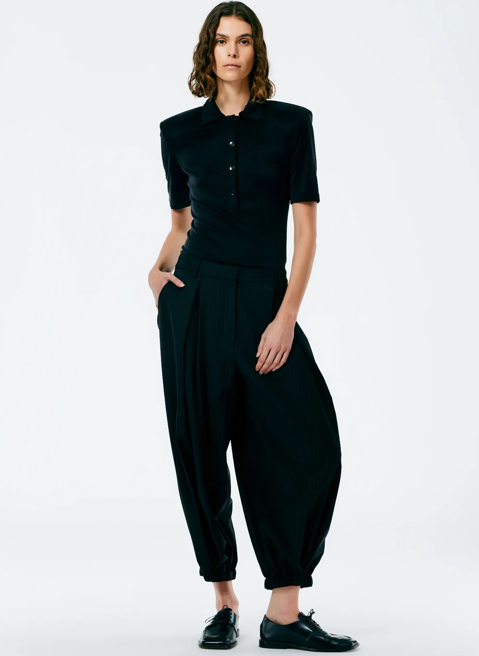 Flats>Tibi Brody Square Toe Loafer Navy
