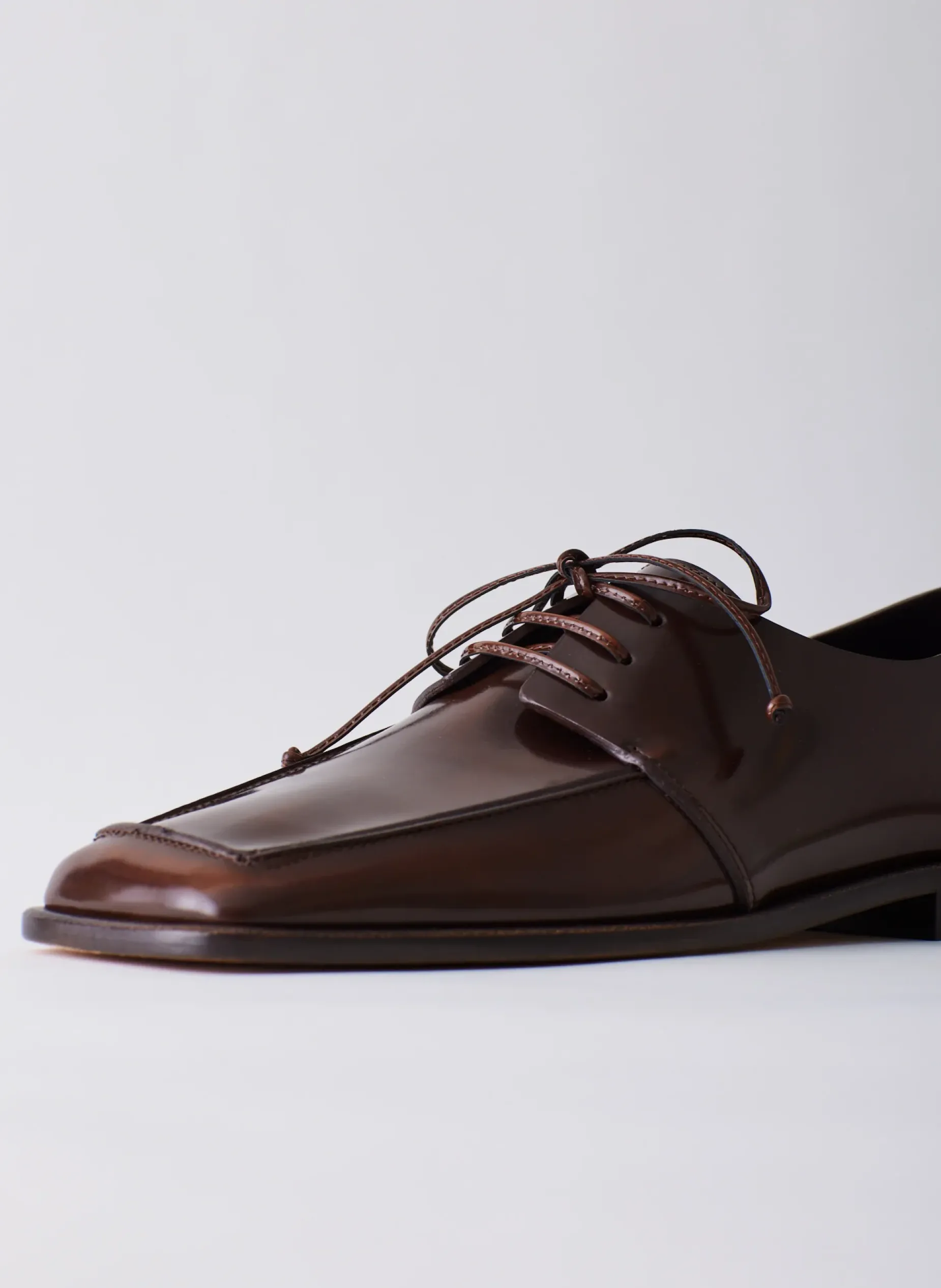 Flats>Tibi Brody Square Toe Loafer Espresso