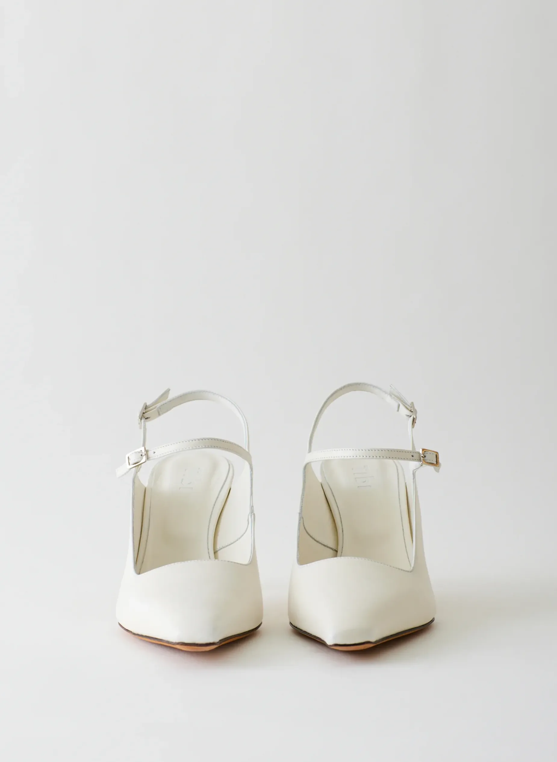 Heels>Tibi Calf Bob Slingback White