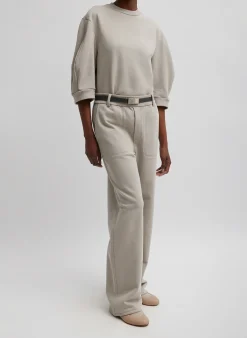 Leisure Sets|Pants & Shorts>Tibi Cecil Sweatpant Light Stone