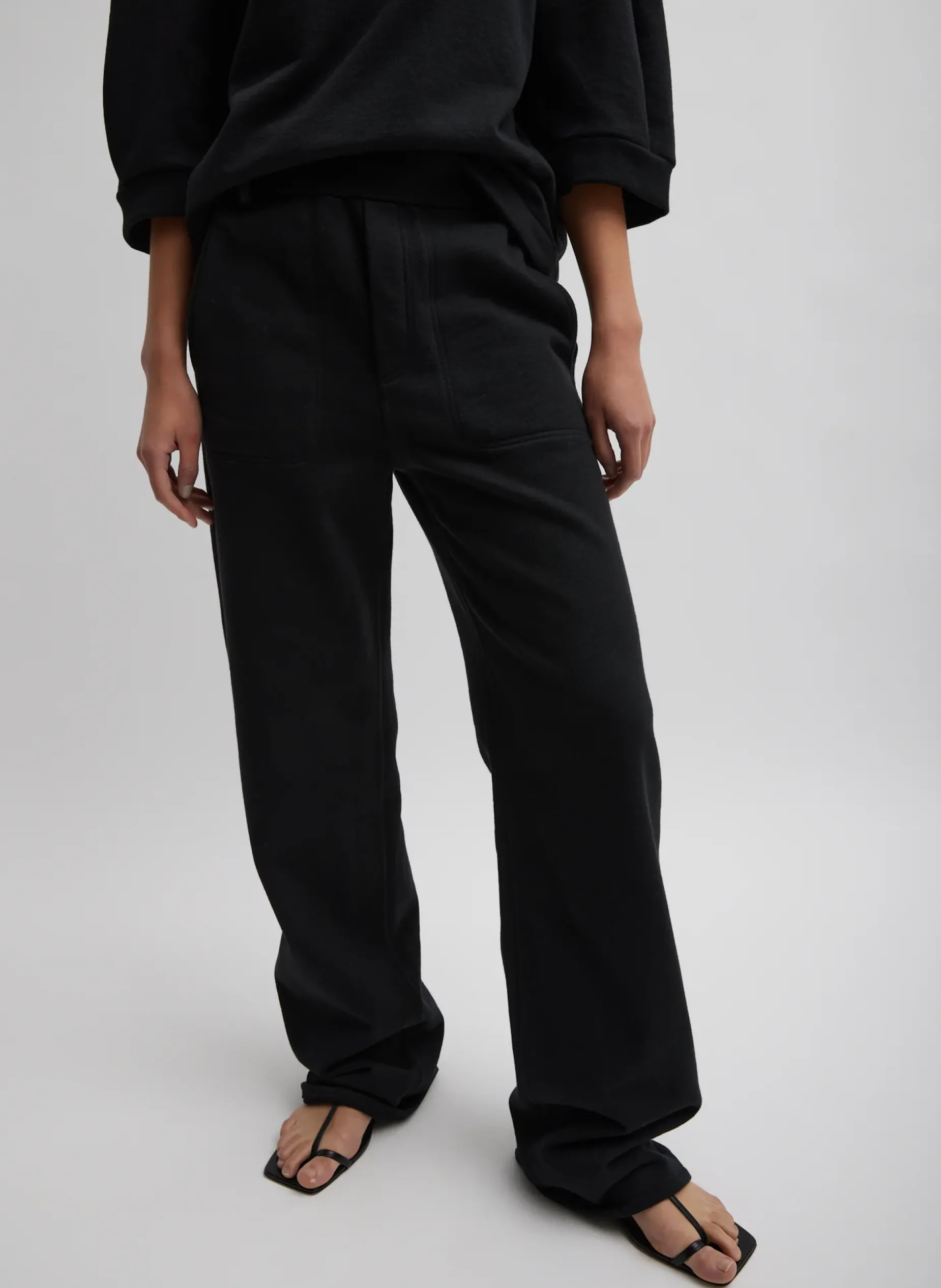Leisure Sets|Pants & Shorts>Tibi Cecil Sweatpant Black