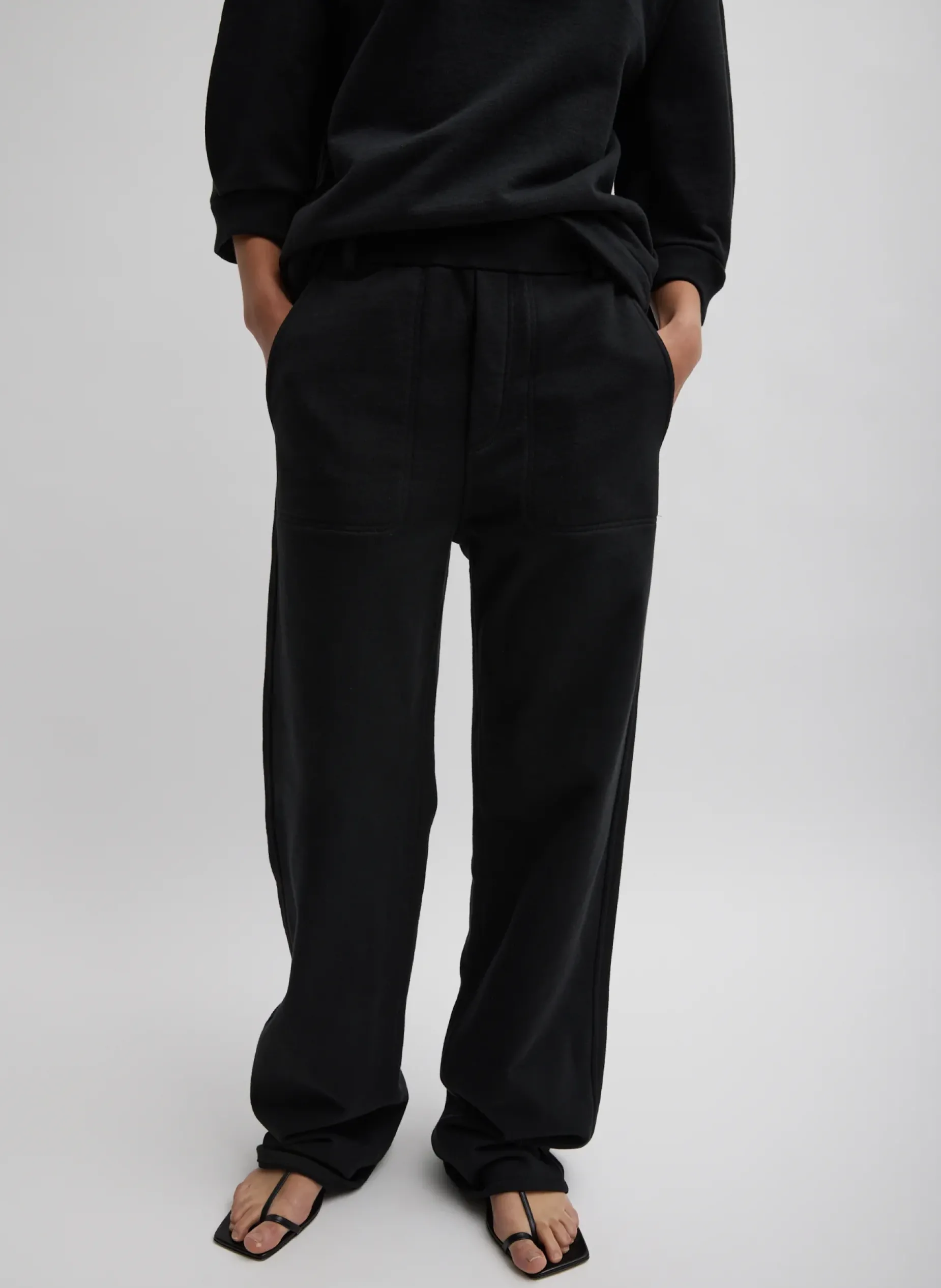 Leisure Sets|Pants & Shorts>Tibi Cecil Sweatpant Black