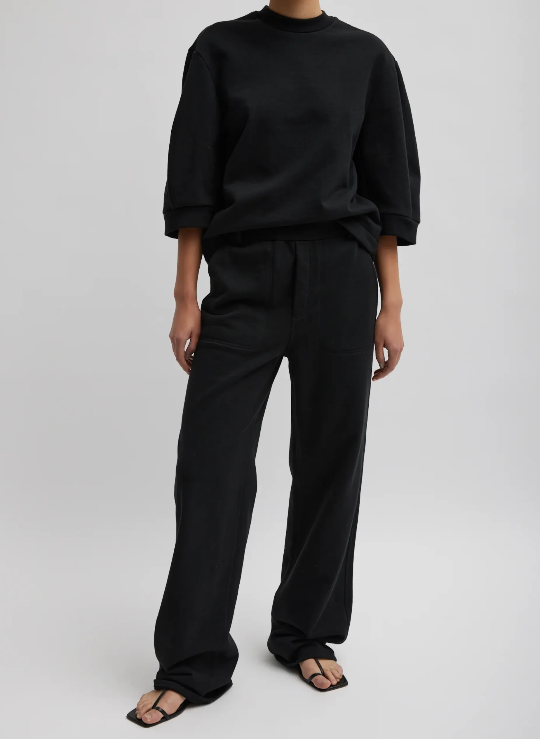 Leisure Sets|Pants & Shorts>Tibi Cecil Sweatpant Black