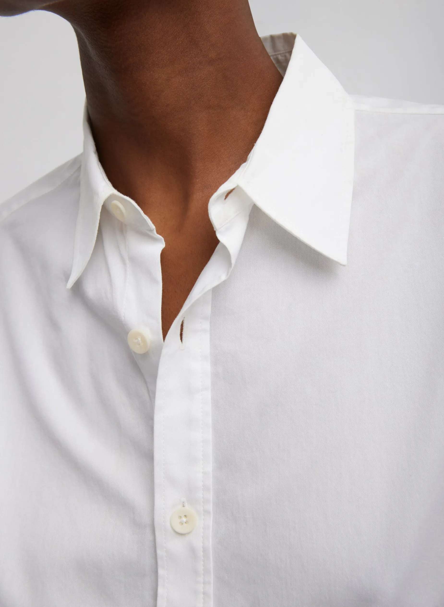 Tops|Fundamentals - WOFs>Tibi Charlie Men's Slim Shirt White