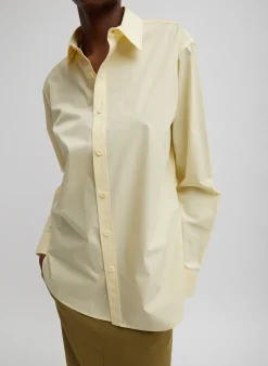 Tops|Fundamentals - WOFs>Tibi Charlie Men's Slim Shirt Lemon Ice