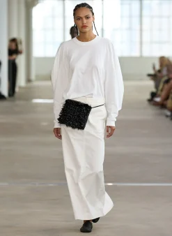 Skirts>Tibi Chino Maxi Skirt White