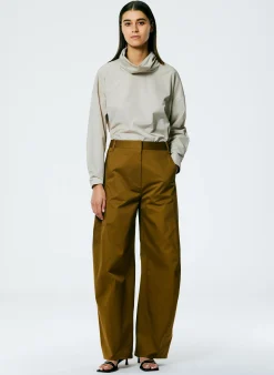 Pants & Shorts>Tibi Chino Sid Pant - Petite Caramel
