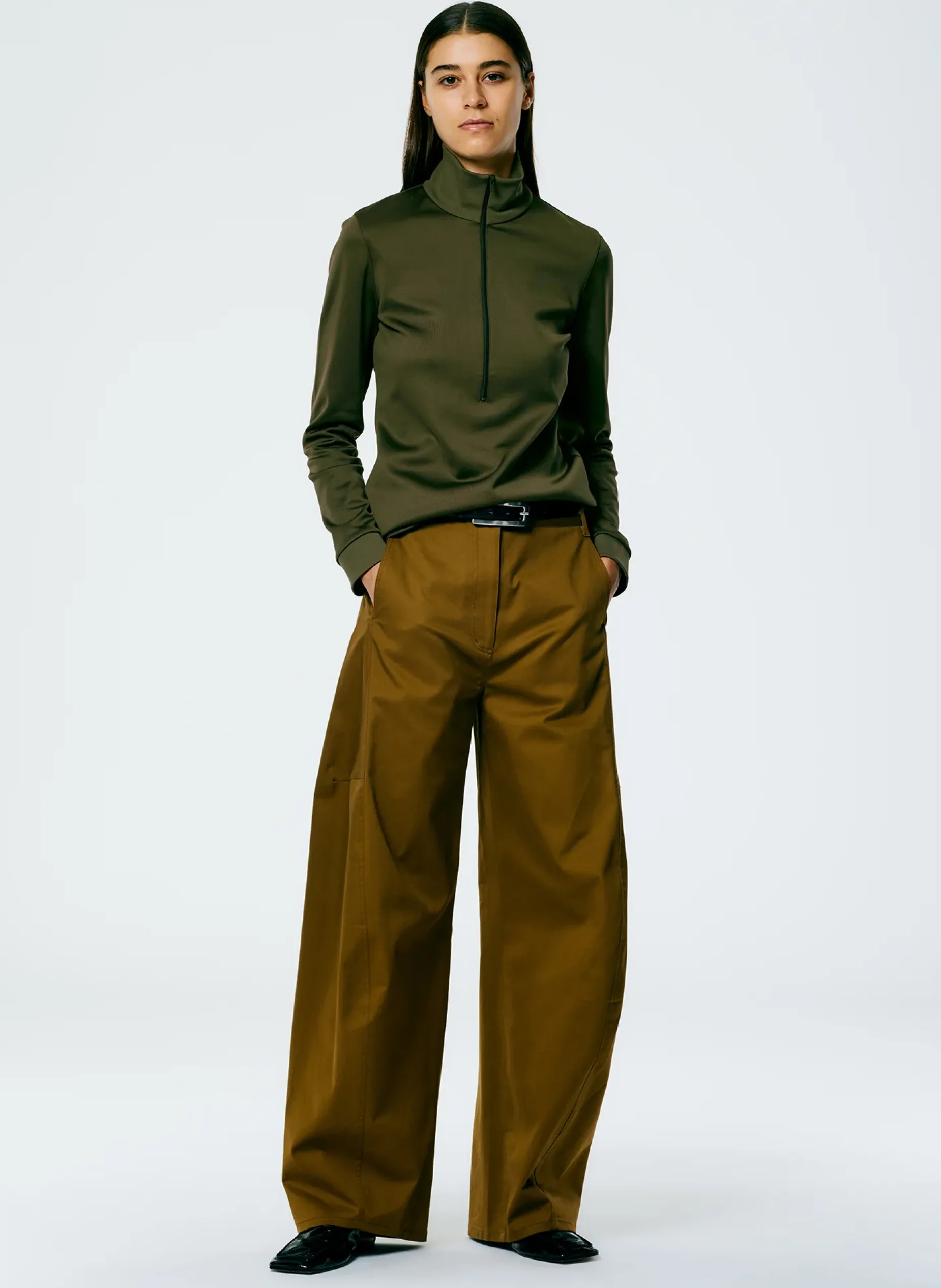 Pants & Shorts>Tibi Chino Sid Pant - Regular Caramel