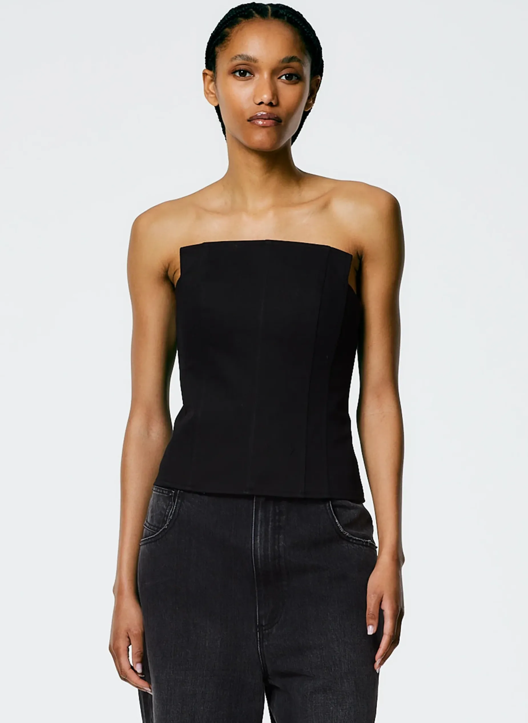 Tops>Tibi Chino Square Corset Black