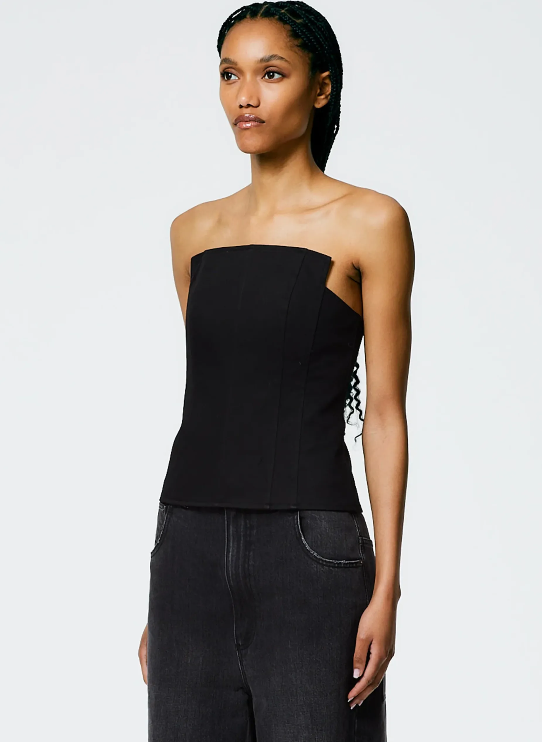 Tops>Tibi Chino Square Corset Black