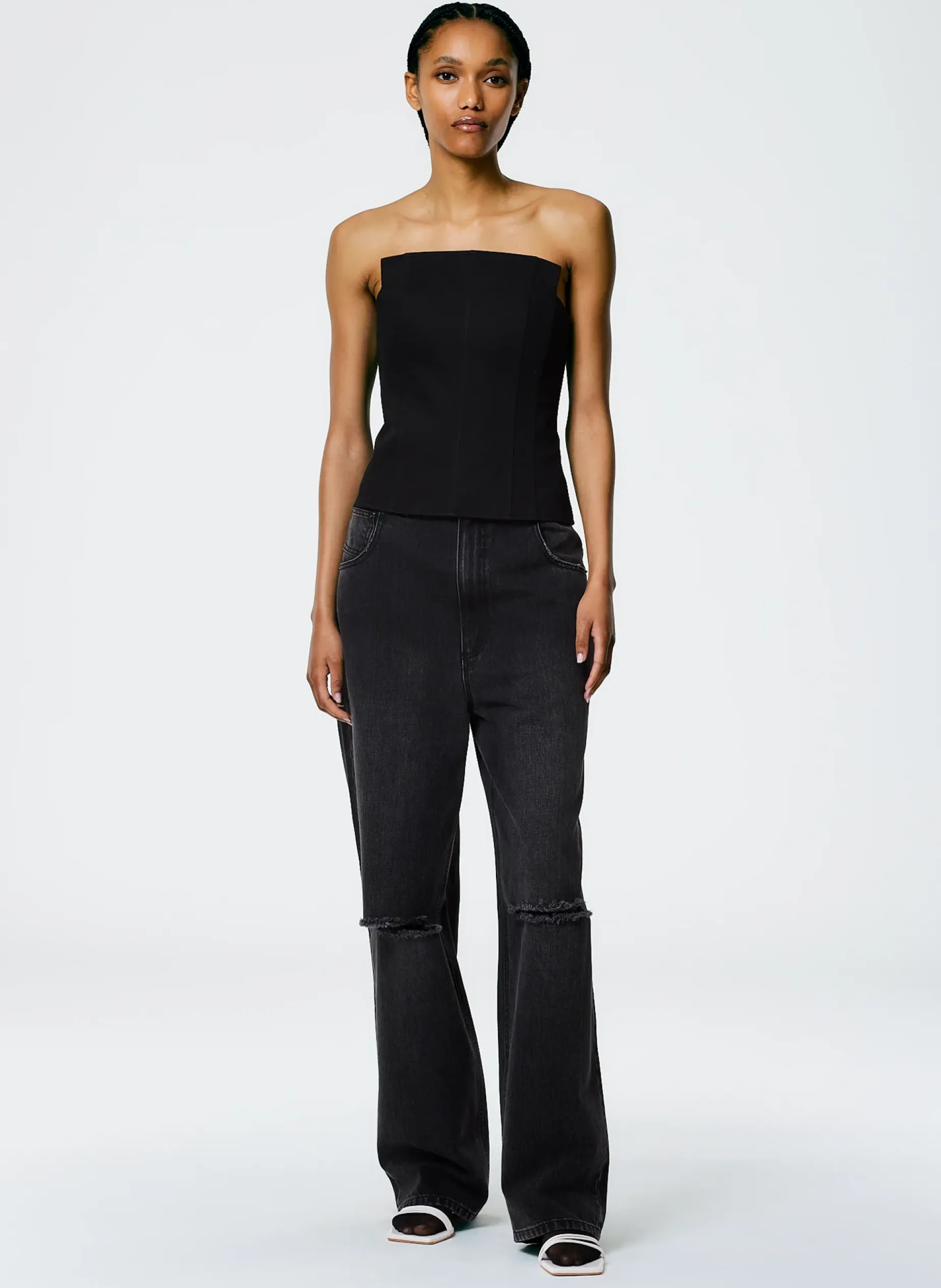 Tops>Tibi Chino Square Corset Black