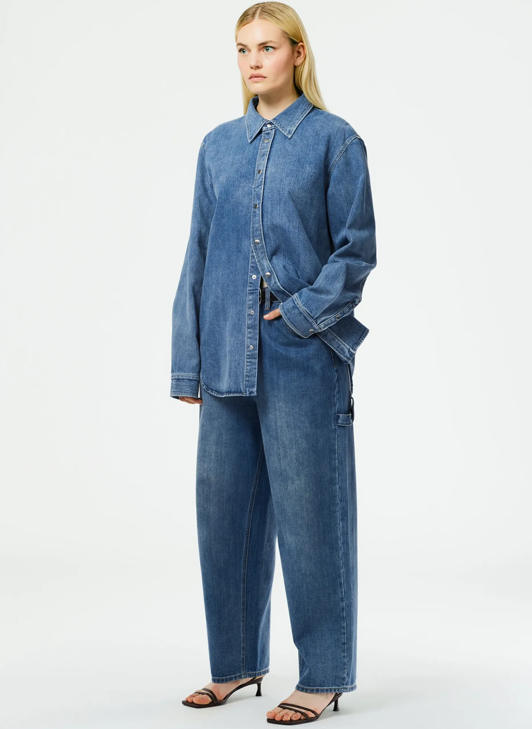 Denim|Fundamentals - WOFs>Tibi Classic Denim Slouchy Carpenter Jean Classic Blue
