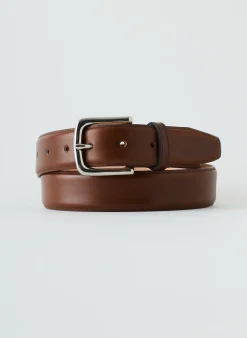 Belts>Tibi Classic Men's Leather Belt Brown