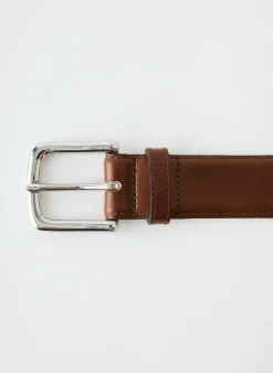 Belts>Tibi Classic Men's Leather Belt Brown