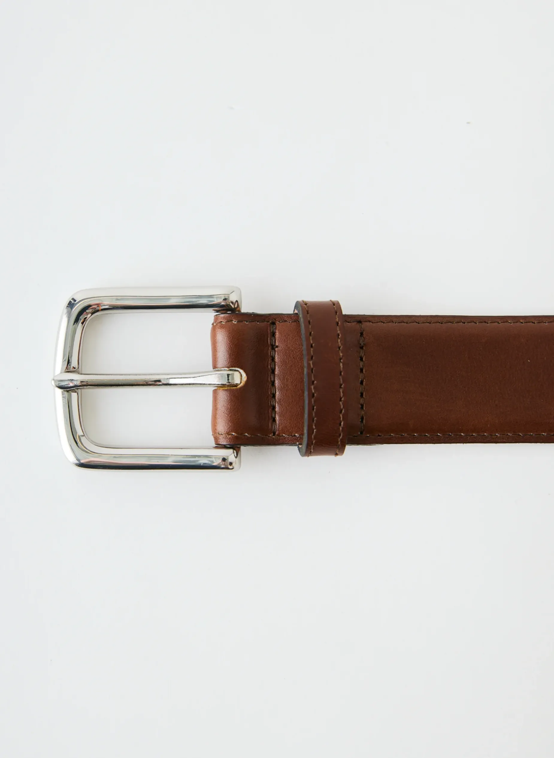 Belts>Tibi Classic Men's Leather Belt Brown