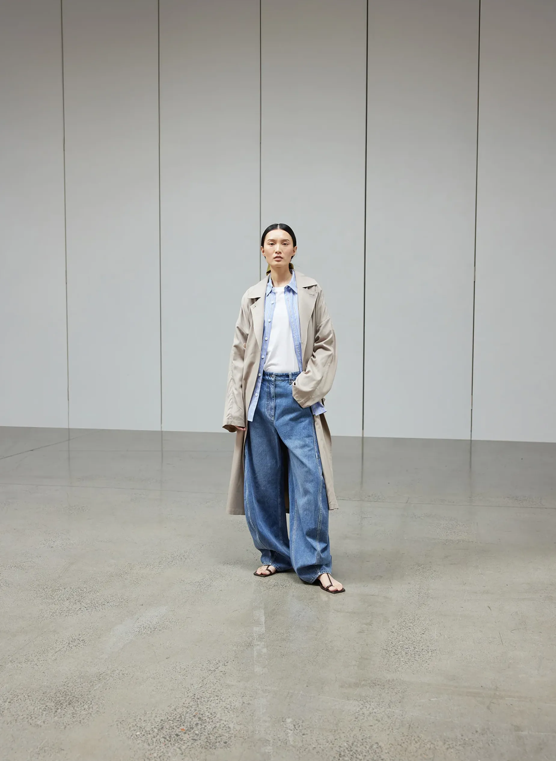 Denim|Pants & Shorts>Tibi Classic Wash Denim Sid Jean Classic Blue