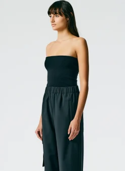 Knitwear & Sweatshirts|Fundamentals - WOFs>Tibi Compact Stretch Cashmere Tube Top Black