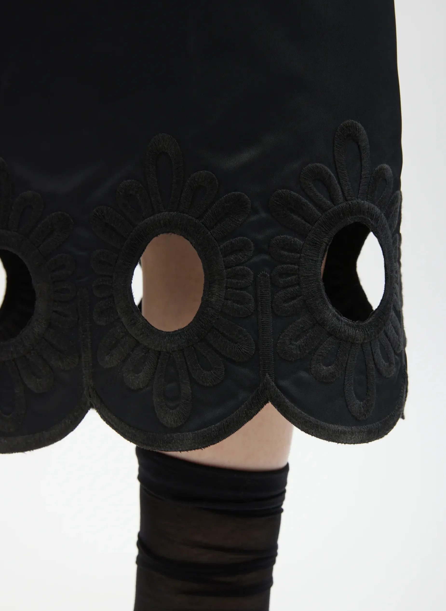 Dresses>Tibi Daisy Embroidery Long Dress Black