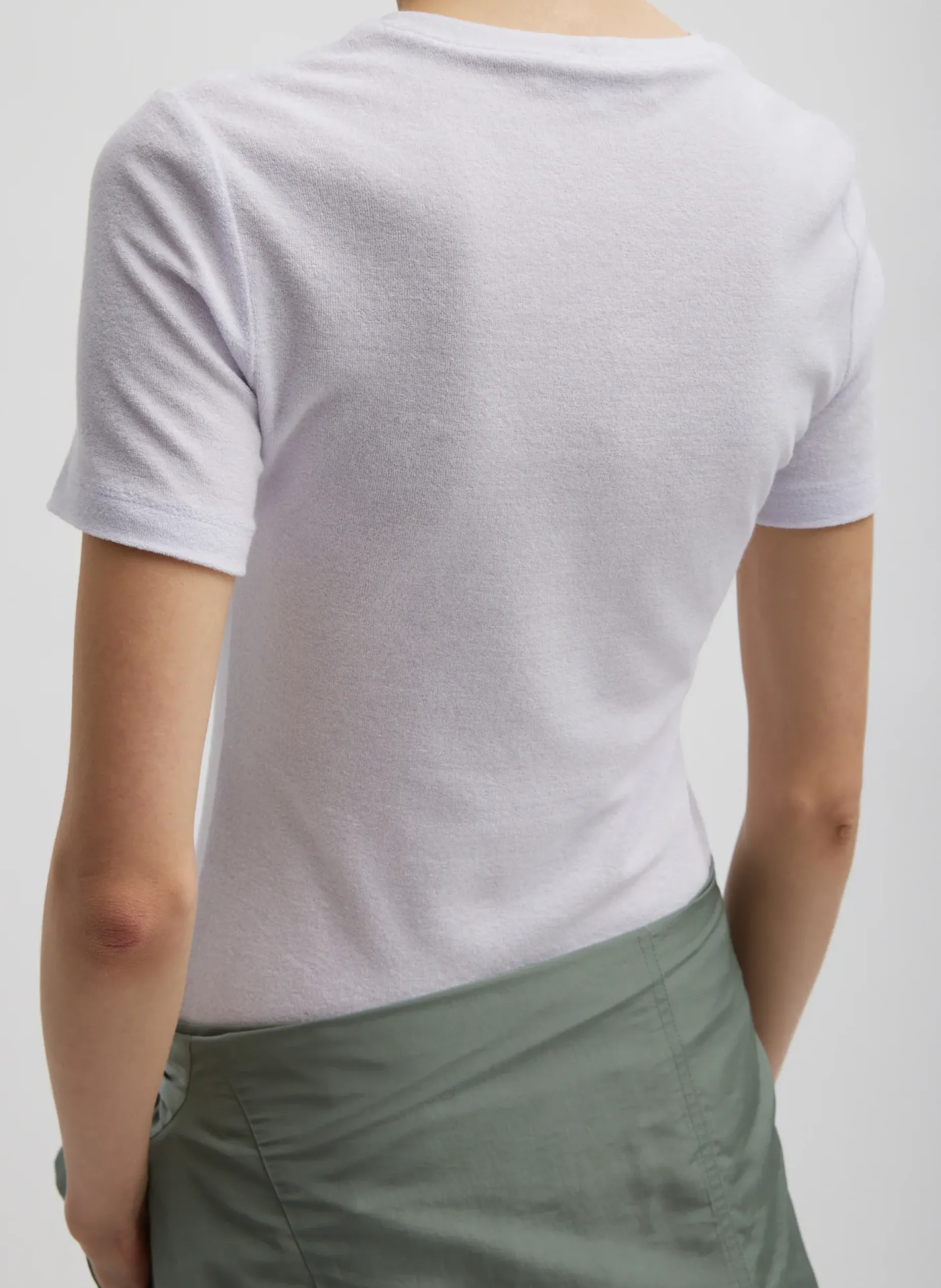 Tops>Tibi Dry Loop Terry Baby T-Shirt Pale Lavender