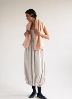 Dresses>Tibi Eco Poplin Square Neck Sculpted Dress Stone
