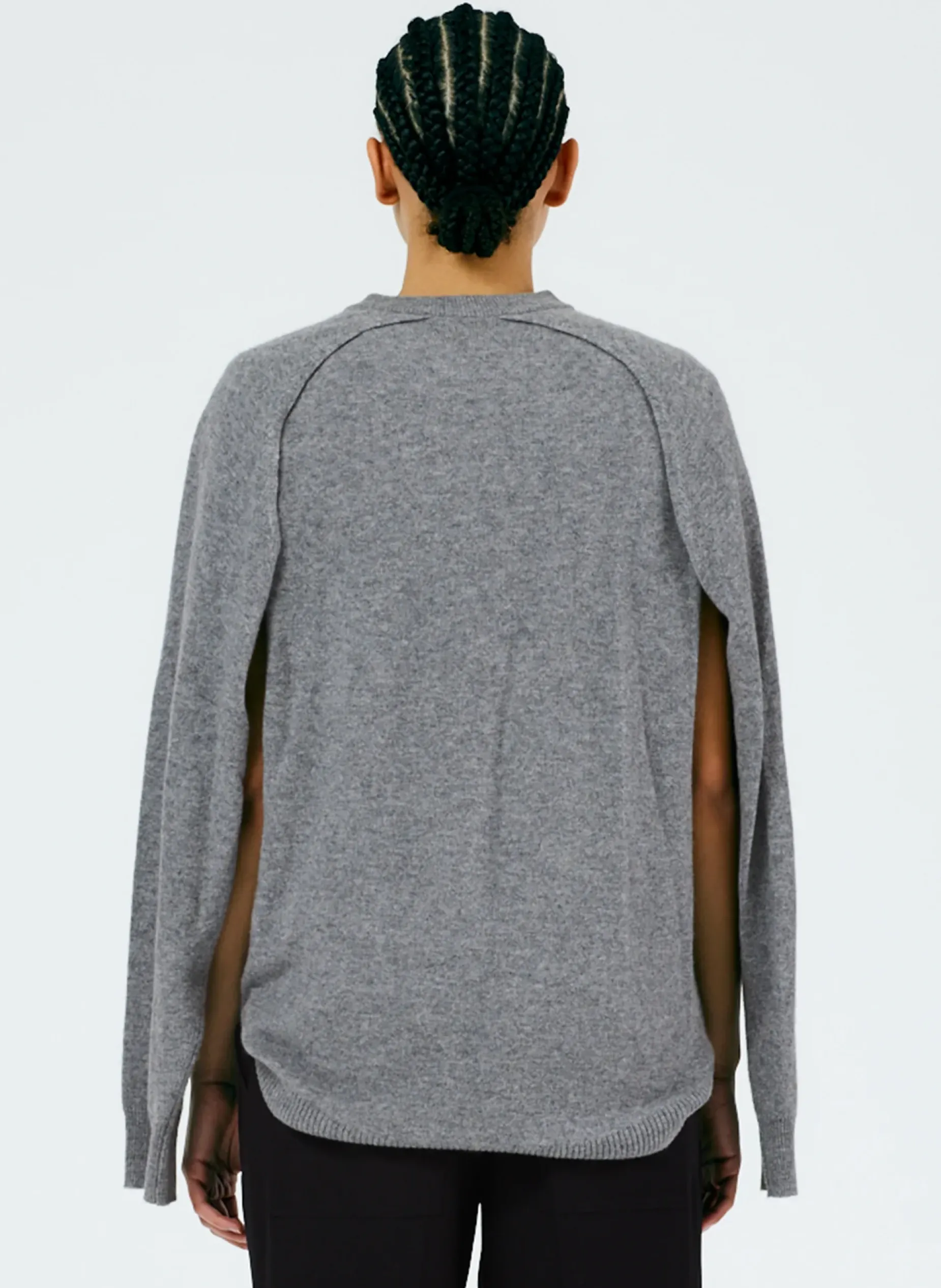 Knitwear & Sweatshirts|Fundamentals - WOFs>Tibi Feather Weight Cashmere Easy Cocoon Tunic Heather Grey