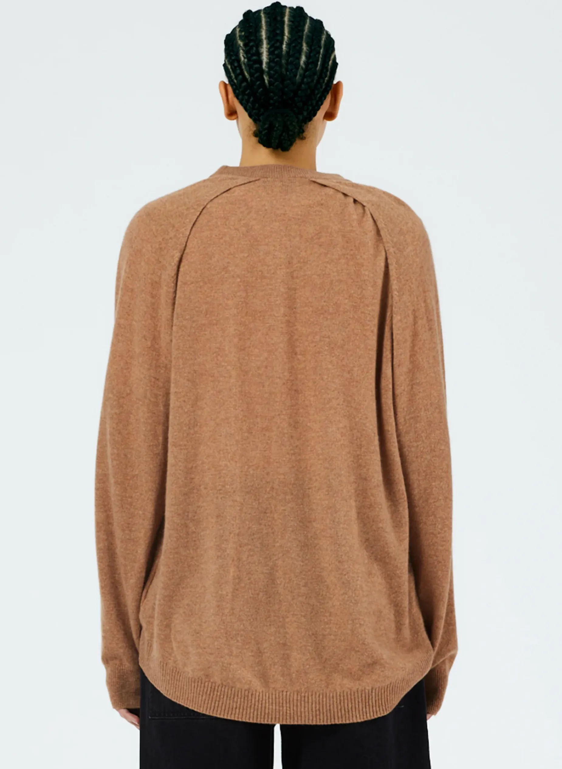 Knitwear & Sweatshirts|Fundamentals - WOFs>Tibi Feather Weight Cashmere Easy Cocoon Tunic Sand