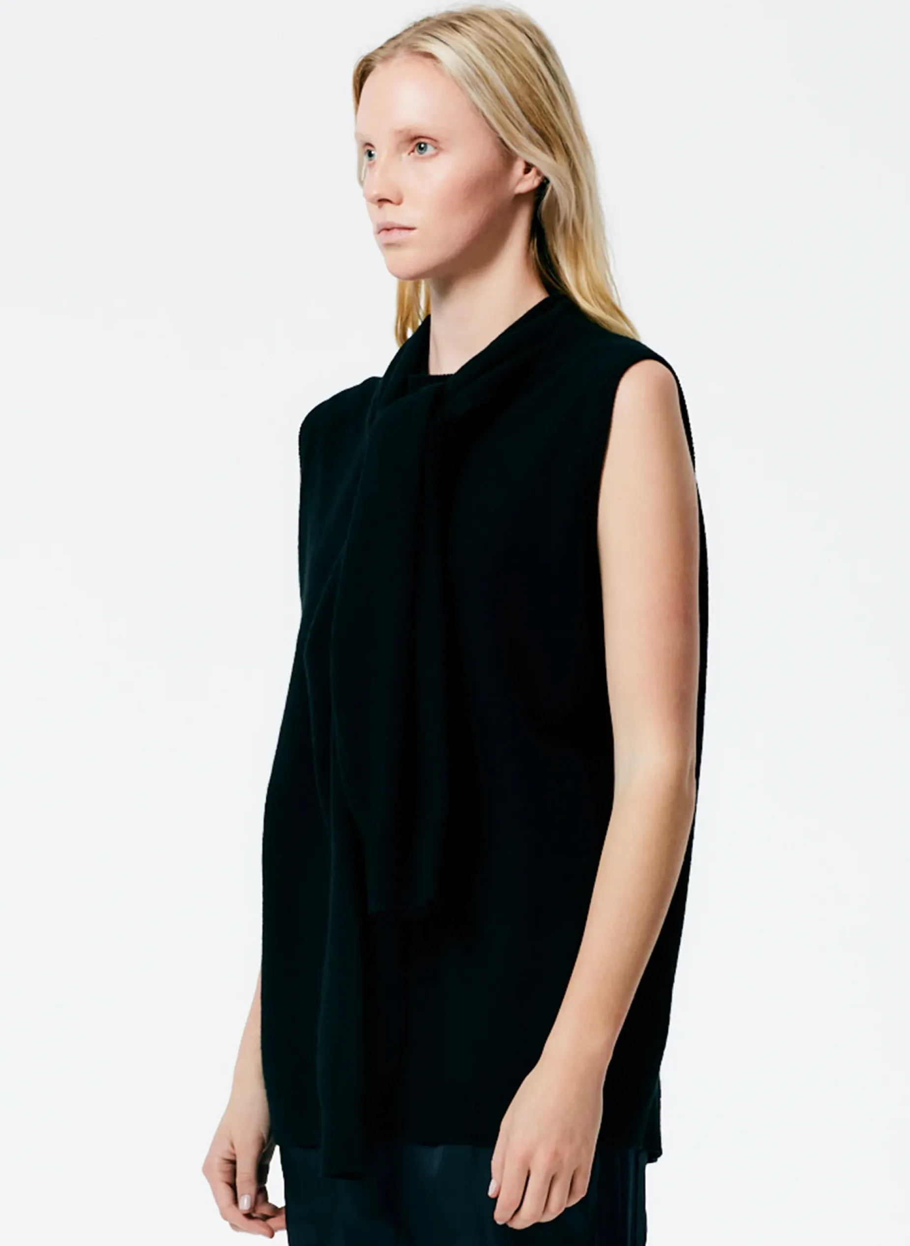Knitwear & Sweatshirts|Fundamentals - WOFs>Tibi Feather Weight Cashmere Easy Cocoon Tunic Black