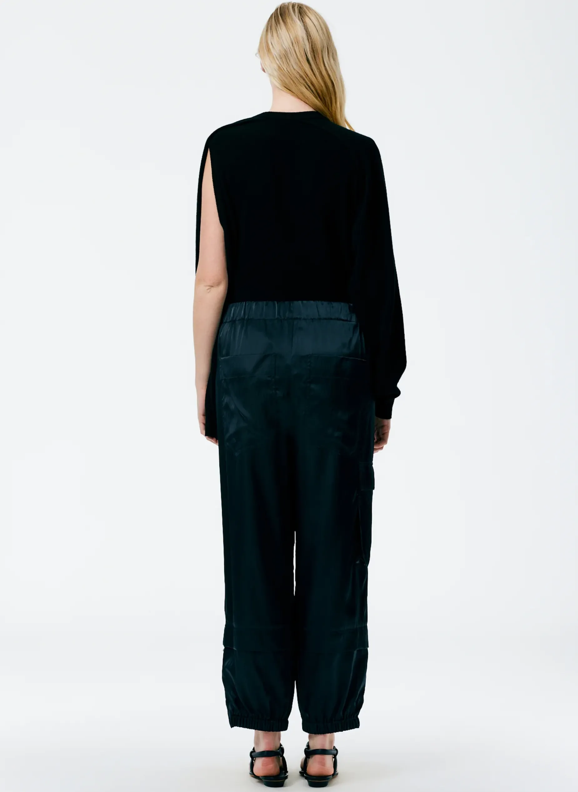 Knitwear & Sweatshirts|Fundamentals - WOFs>Tibi Feather Weight Cashmere Easy Cocoon Tunic Black