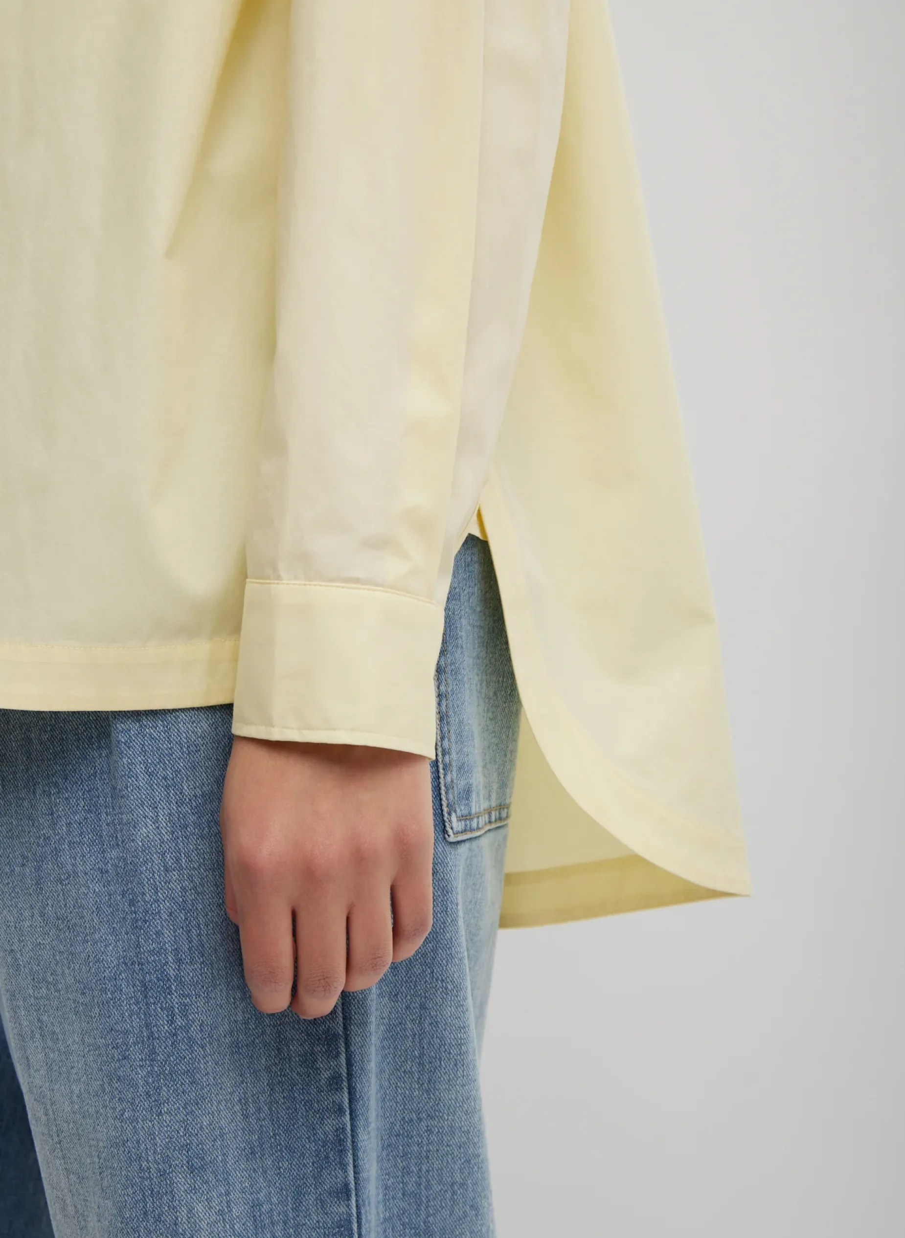 Tops|Fundamentals - WOFs>Tibi Gabe Oversized Shirt Lemon Ice