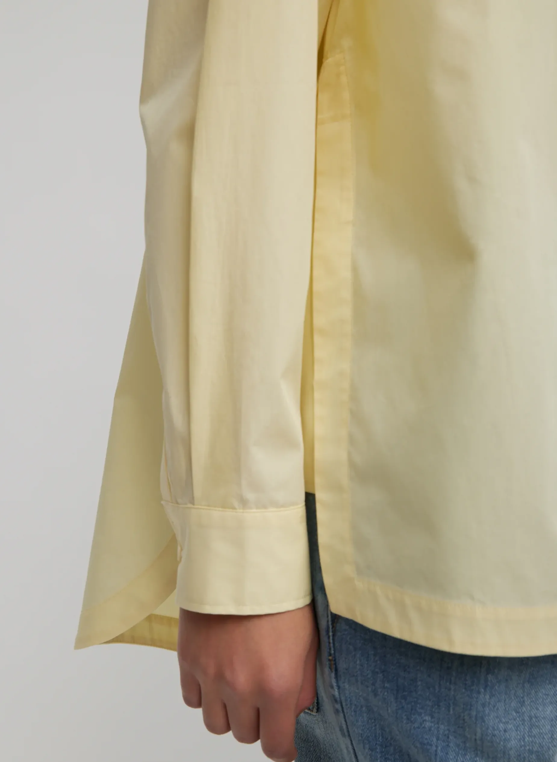 Tops|Fundamentals - WOFs>Tibi Gabe Oversized Shirt Lemon Ice