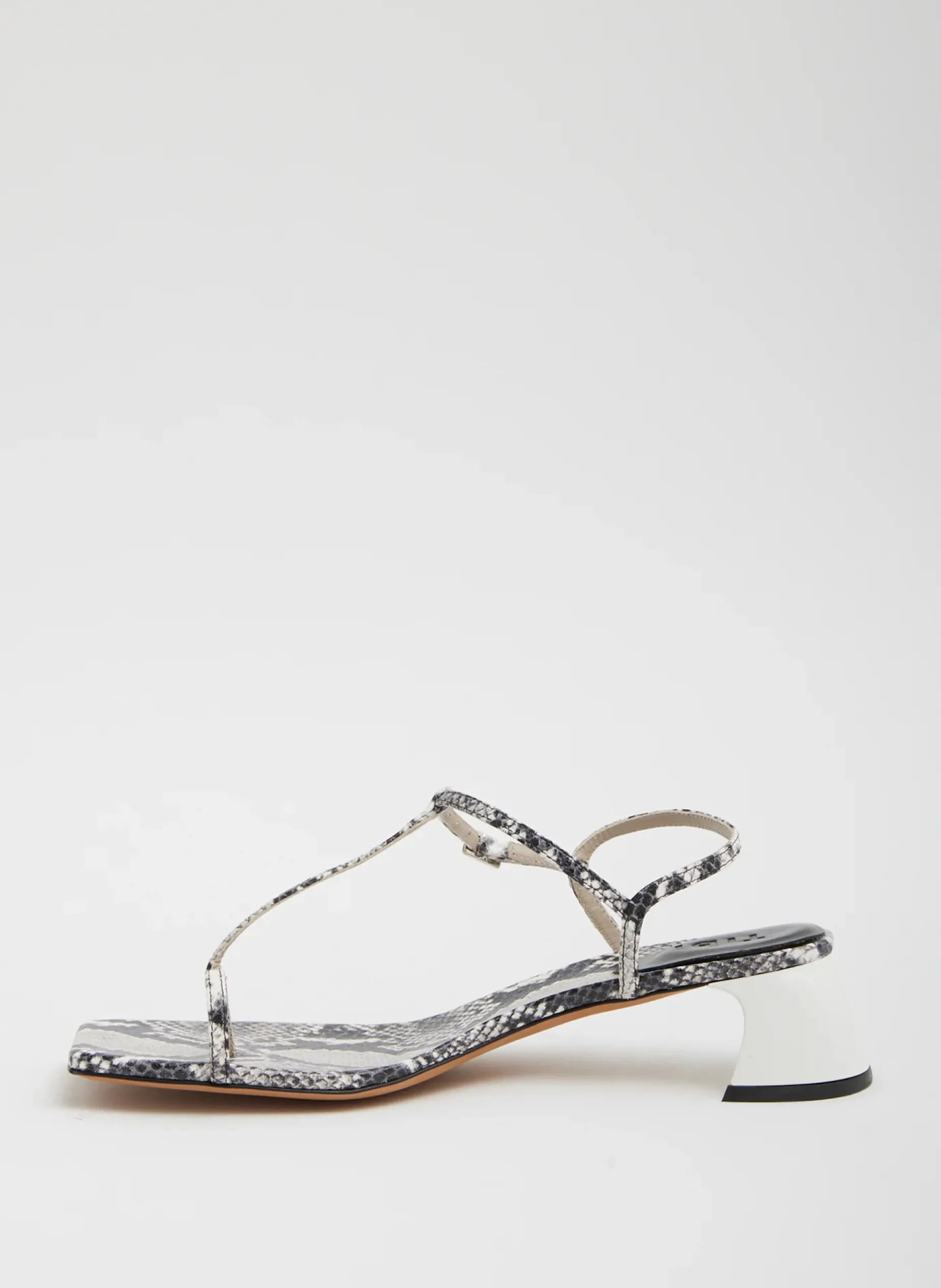 Heels|Sandals>Tibi Georgia Embossed Snake Sandal Grey Embossed Snake