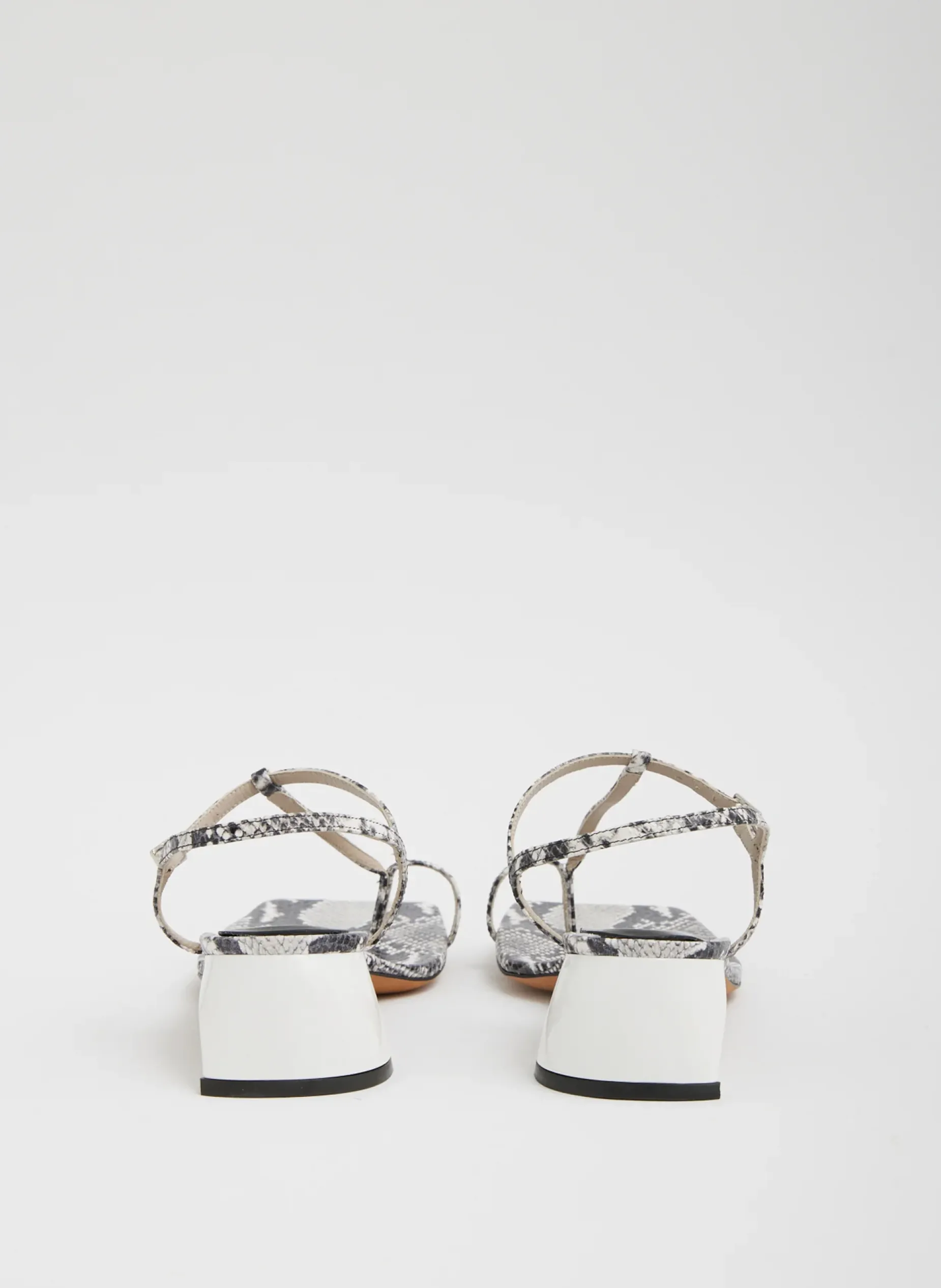 Heels|Sandals>Tibi Georgia Embossed Snake Sandal Grey Embossed Snake