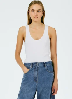 Knitwear & Sweatshirts|Fundamentals - WOFs>Tibi Giselle Tank Sweater White