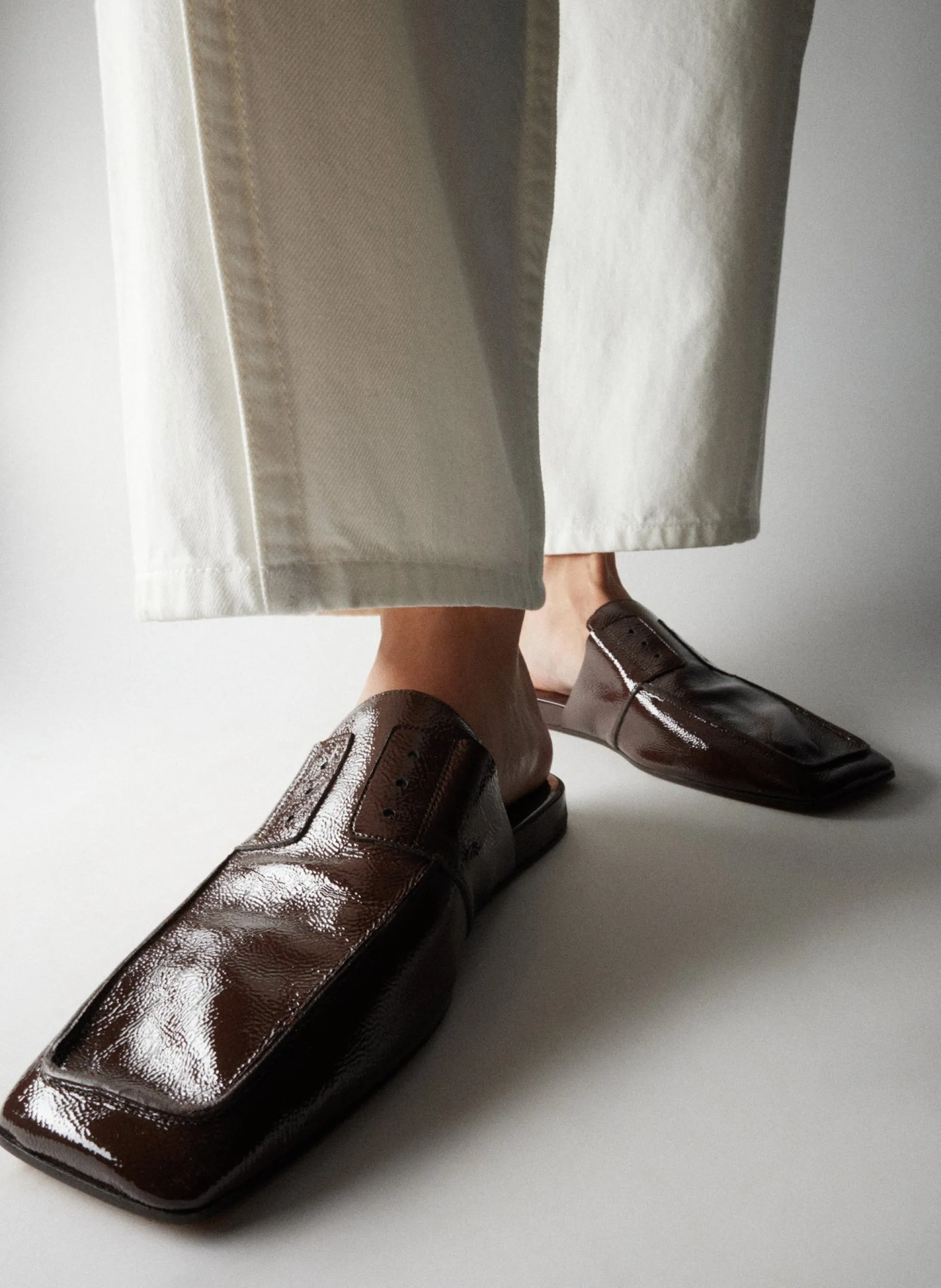 Flats>Tibi Granger Slide Brown