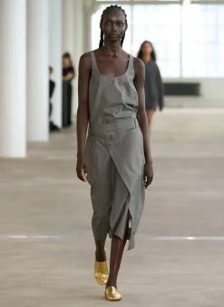 Suits|Tops>Tibi Grant Crossdye Suiting Tank Top Grey Multi