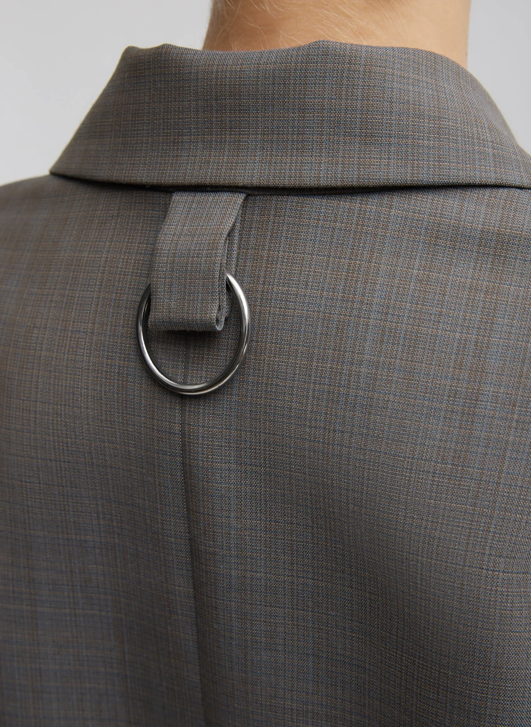 Suits|Jackets & Outerwear>Tibi Grant Suiting Double Breasted Blazer Grey Multi